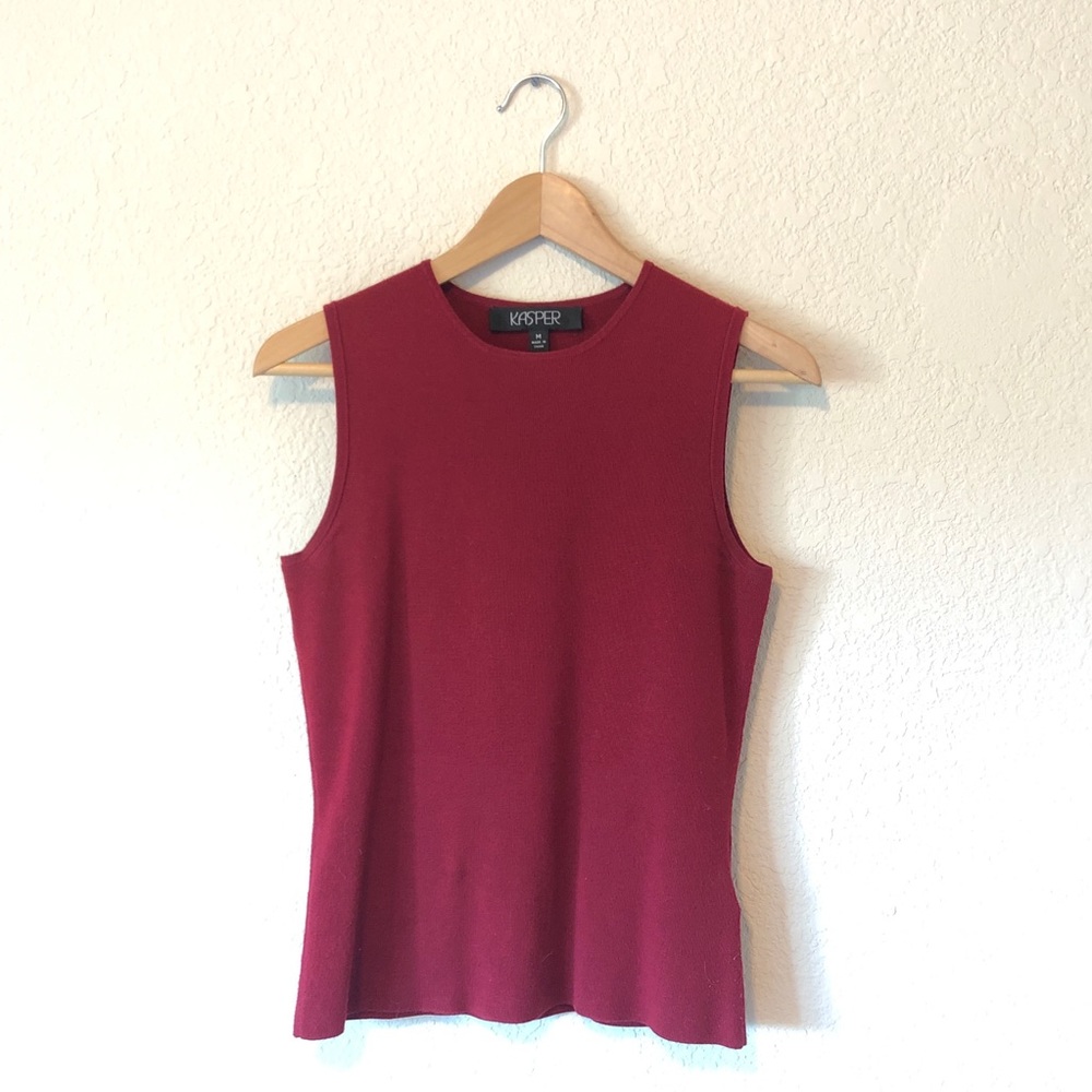 Crimson Sleeveless Sweater
